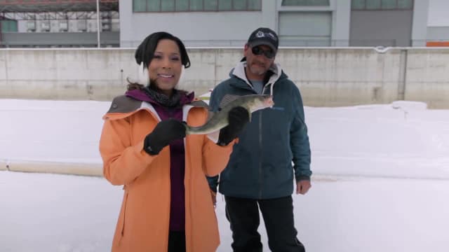 S01:E07 - Ice Fishing in Old Montreal and Fresh Grilled Walleye in Montreal, Canada