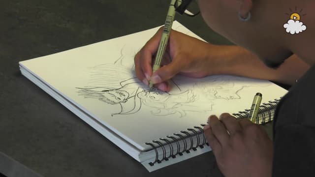 S01:E56 - Artist Angel Rosado Creates a Spooky Sketch