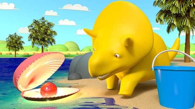 S01:E08 - Dino Va a La Playa Y Aprende Colores